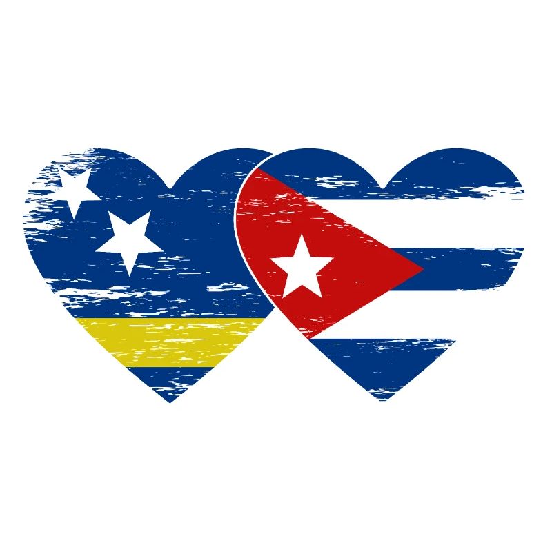 Cœur du drapeau de Curaçao Cuba utilisé