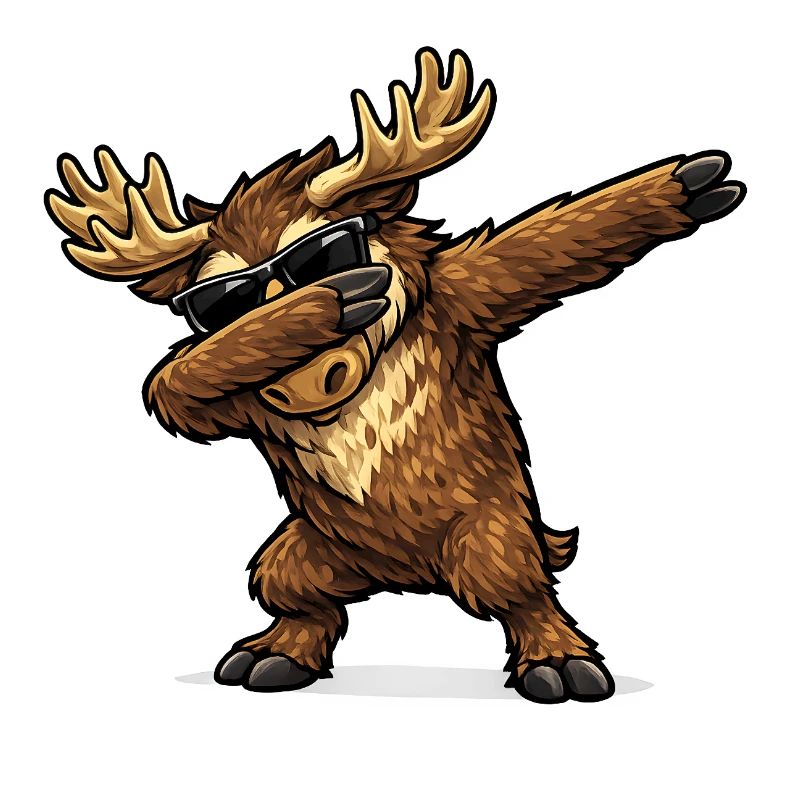Dabbing Moose