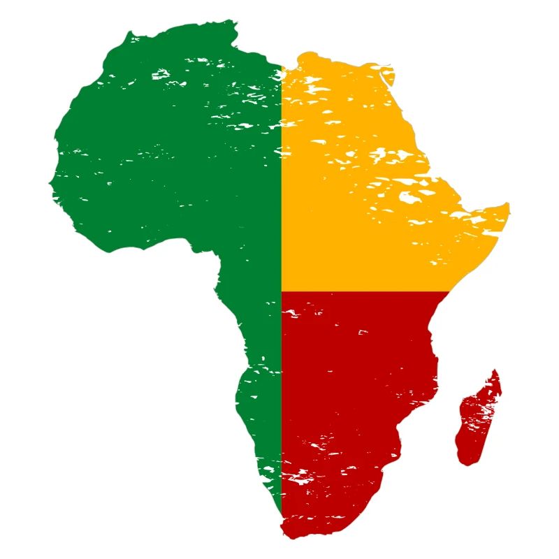 Drapeau du Bénin Afrique utilisé