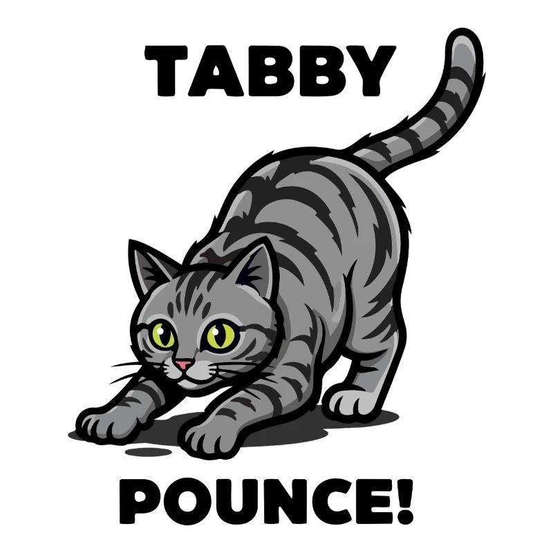 Tigerkatze Tabby springt Katzenjagd