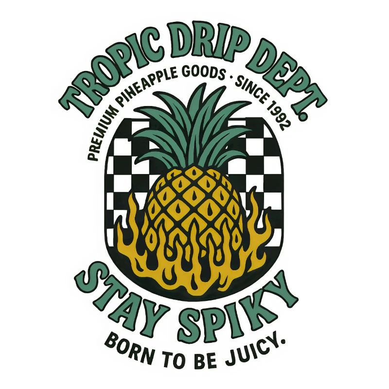 Pineapple Retro Fruit Summer Vintage