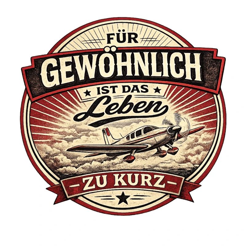 Pilot Vintage Spruch Flugzeug Design