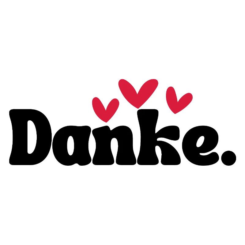 Drei Herzen Doodle Muster