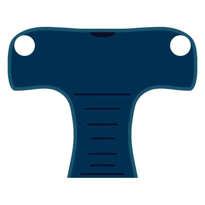 Mitternachtsblauer stilisierter Hammerhai-Kopf