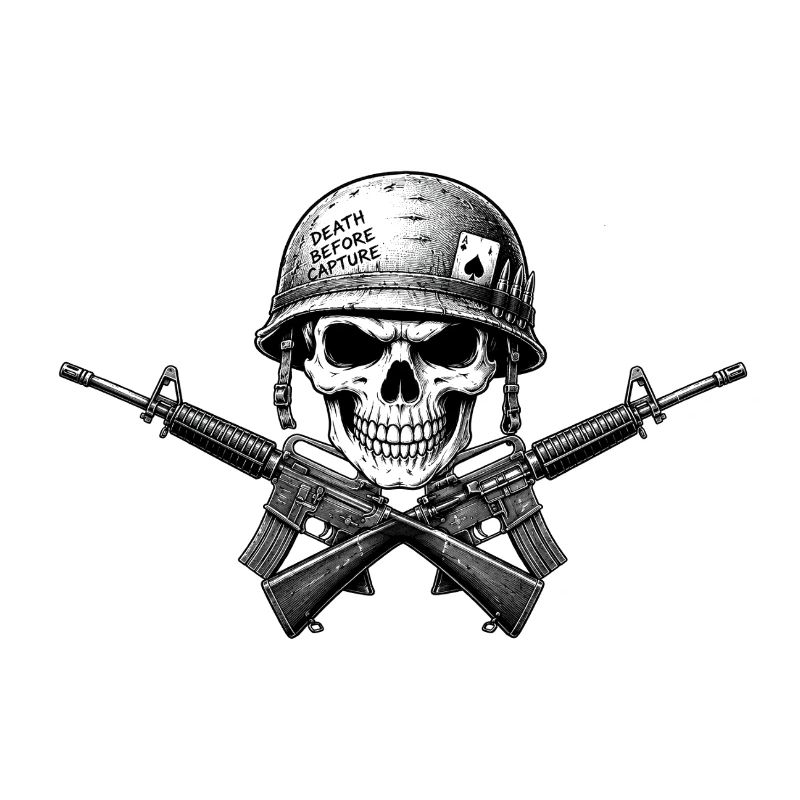 Schädel Gewehr-Emblem