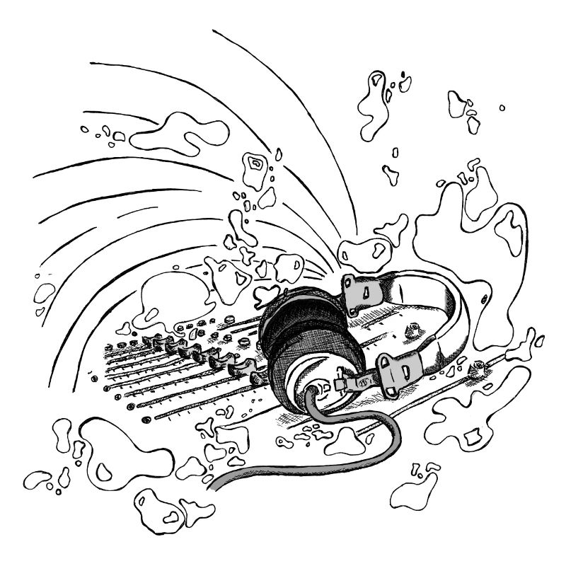 Headphones and DJ console [white]