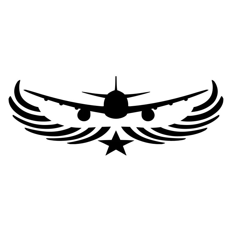 star emblem front front plane fly pilot machine ju
