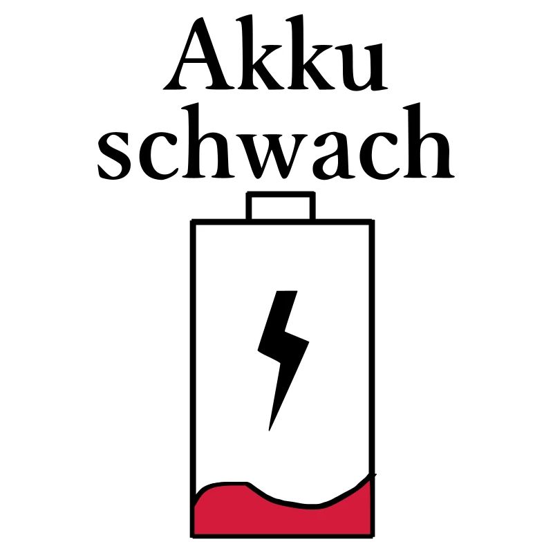 Akku schwach Handy Laden Statement Geschenk Montag