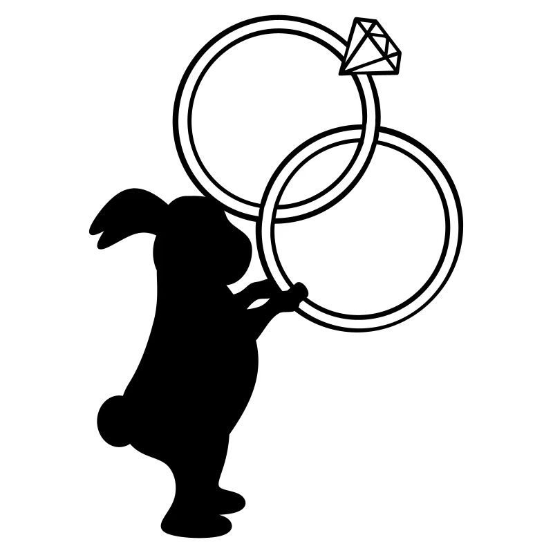 Bagues de mariage Lapin de mariage