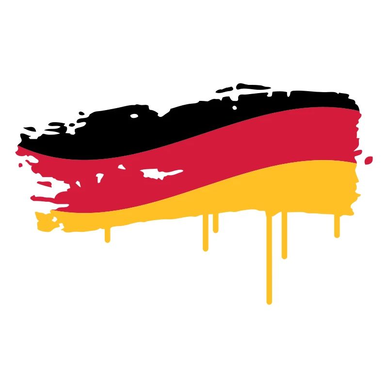 Germany flag painted with a brush stroke