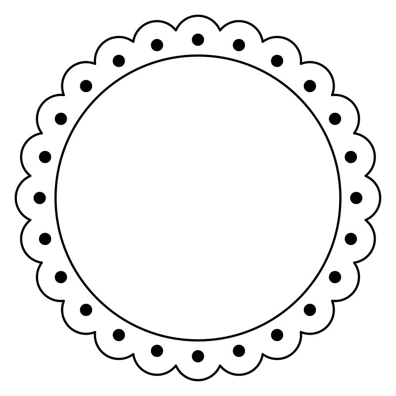 round frame contour wave edge