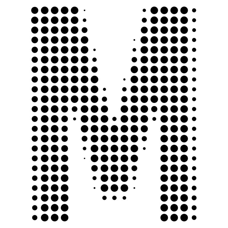 M Buchstabe Punkte Anfangsbuchstabe Geschenk