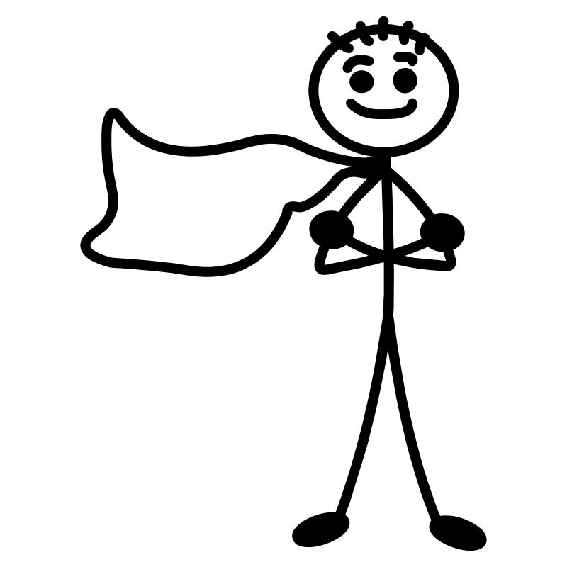 Super jung oder Mann und Umhang mit verschränkten Armen