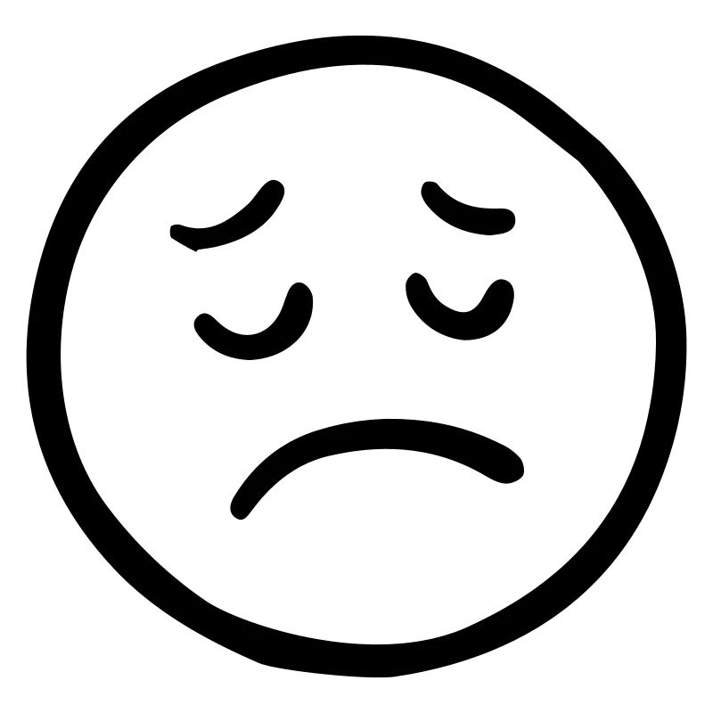 Sad face with thoughtful look