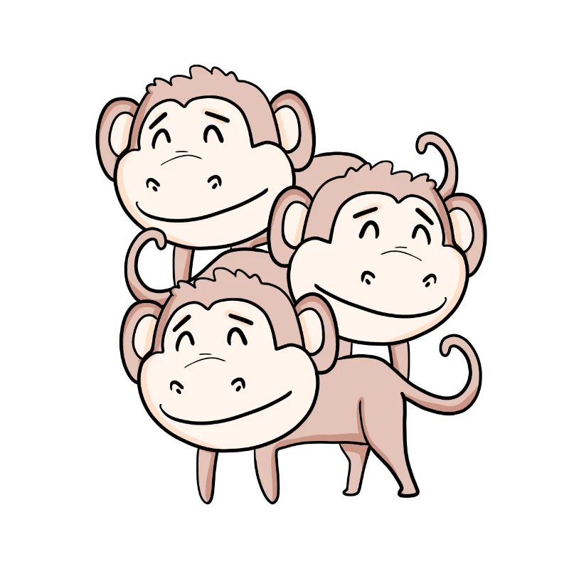 Singes mignons - Singe