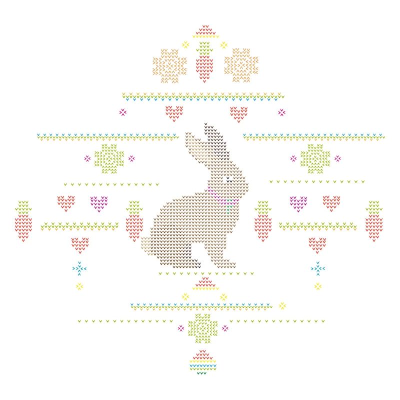 Easter motifs in knitting pattern style for Easter