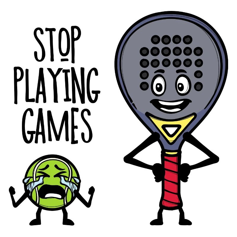 Padel Player Racket Sport Ball Statement