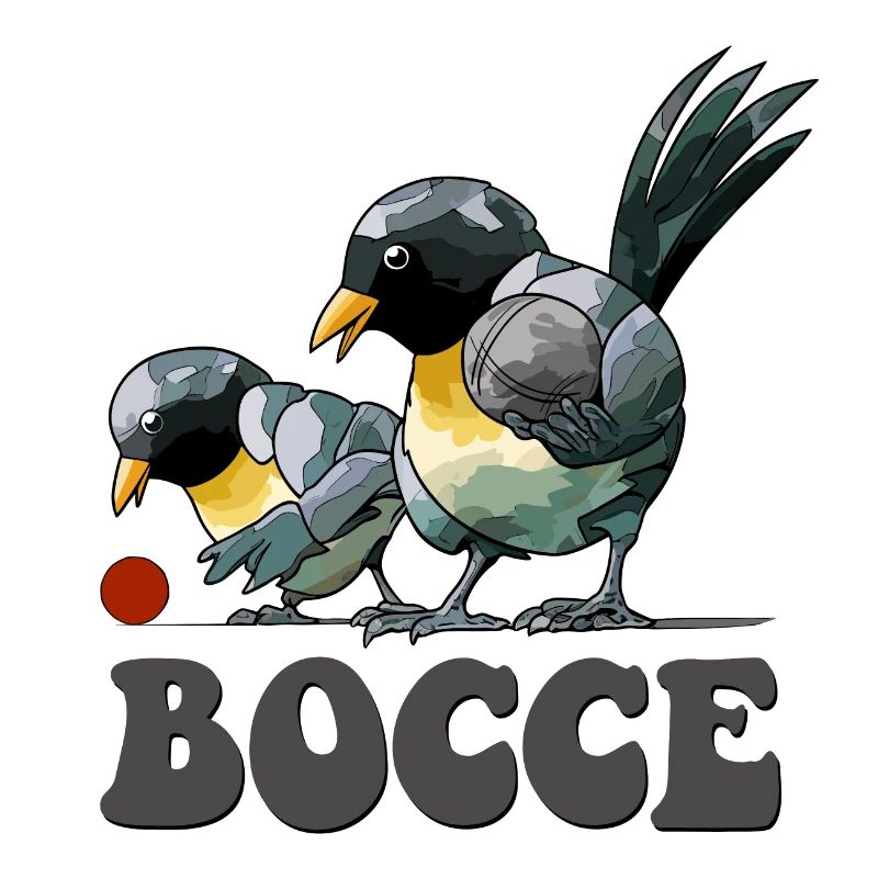 Bocce Player Saying Ball Bird with Jack Bocci