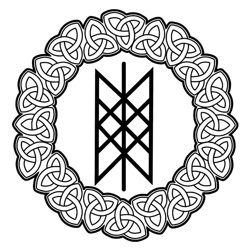 Wyrd's web (Skuld's Net) in Viking circle