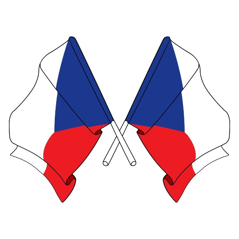 Deux drapeaux République tchèque