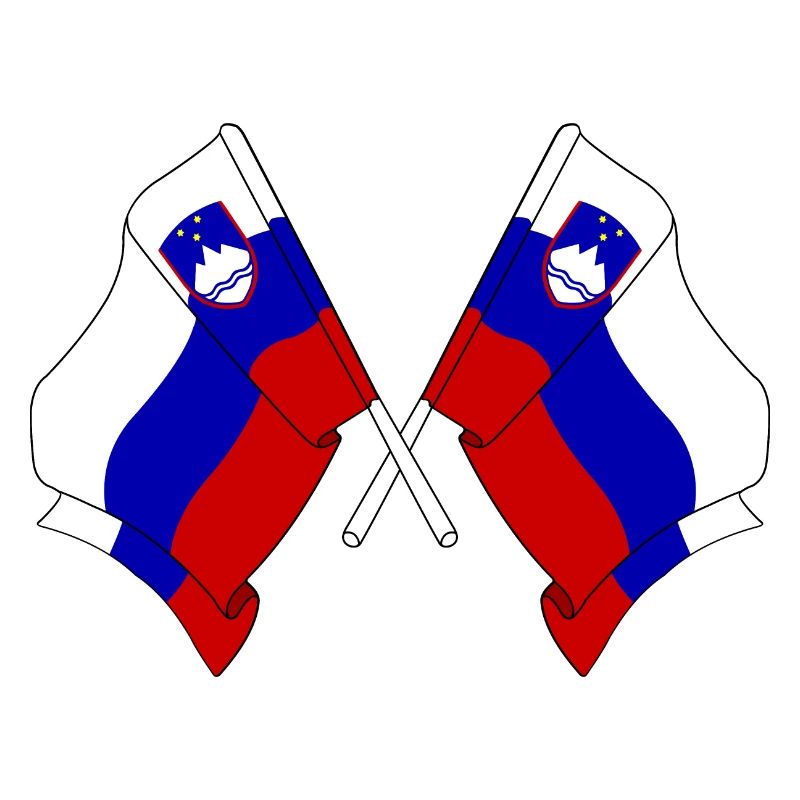 Two flags Slovenia