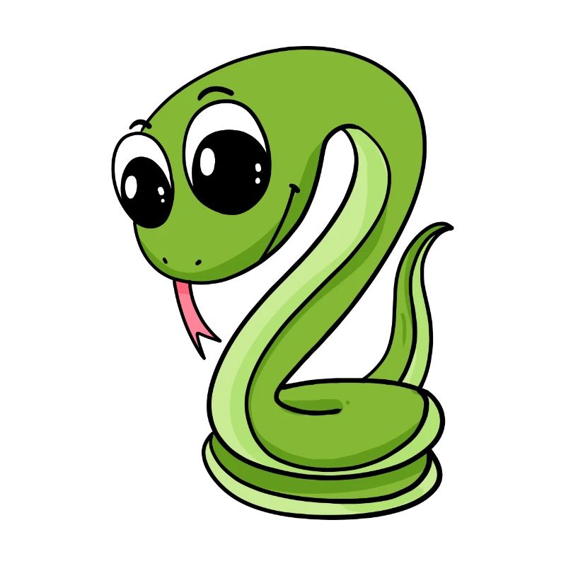 Serpent vert mignon