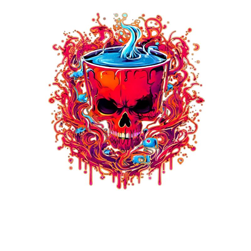 A devilish drink in a skull cup