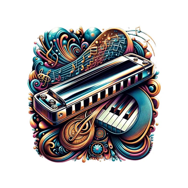 Harmonica abstract design