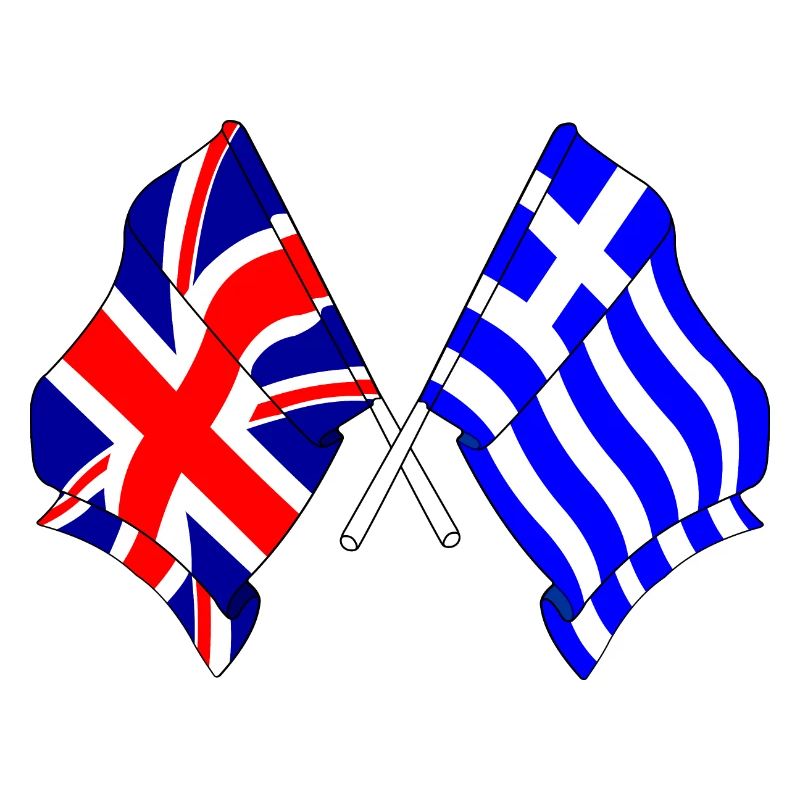 Drapeau Angleterre, drapeau Grèce