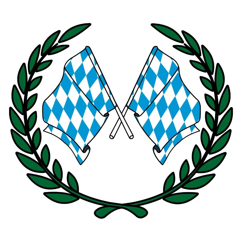 Drapeaux Couronne de laurier du Bayern