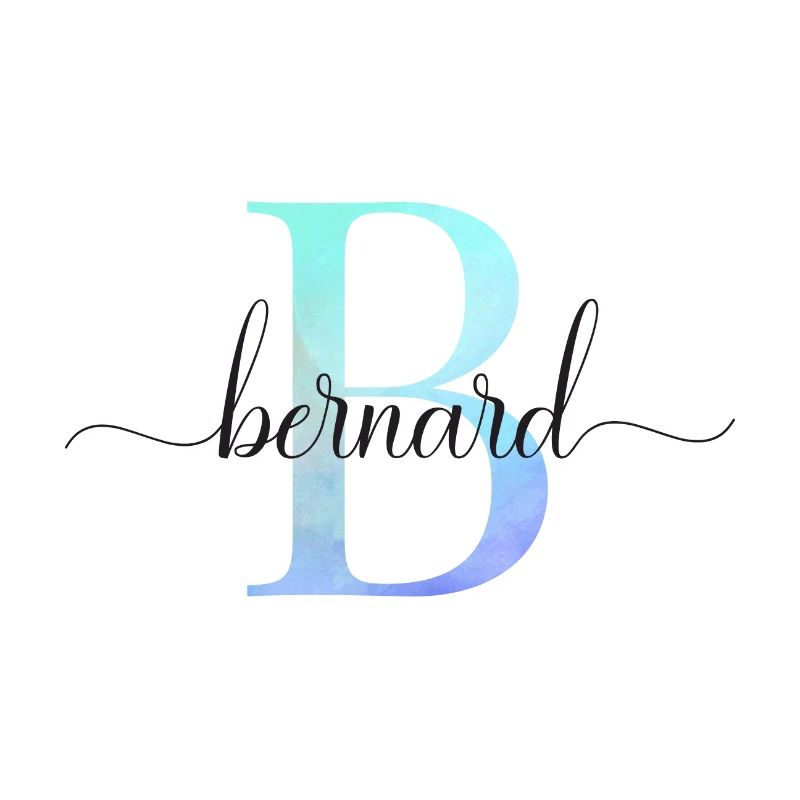 B| Monogram | Name | Ben | Watercolor