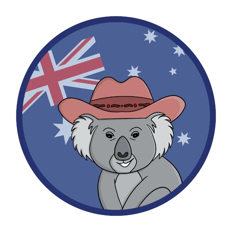 Adorable koala avec le drapeau australien
