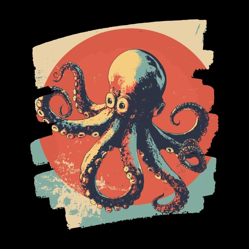 Pieuvre Octopus Rétro