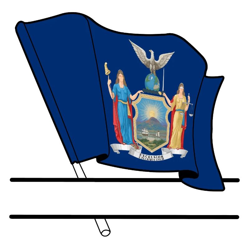Drapeau New York bannière de texte