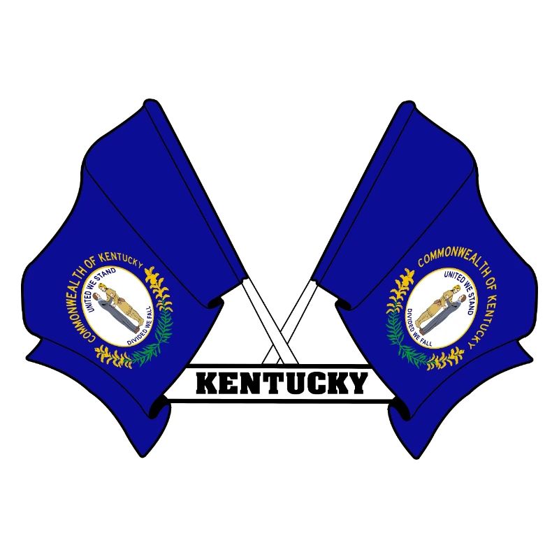 Deux drapeaux texte KENTUCKY