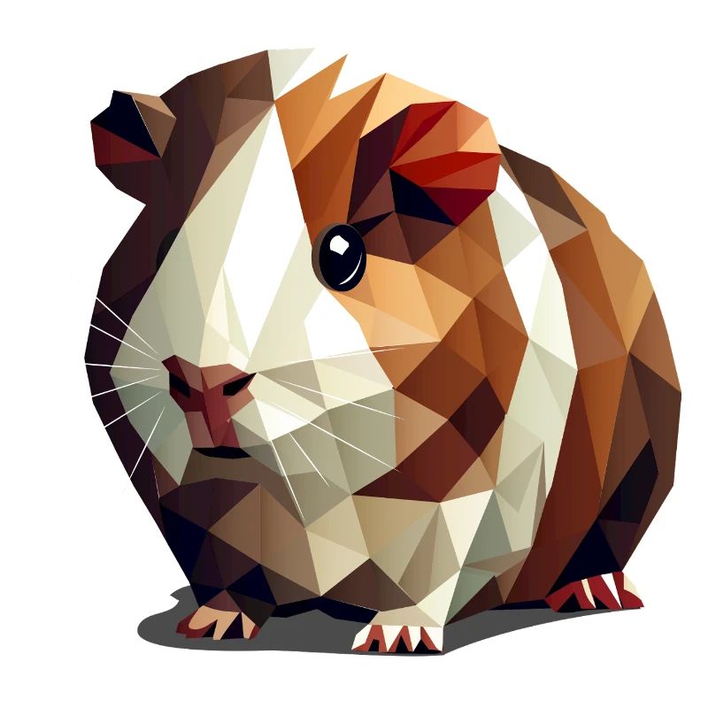 Mignon cochon d’Inde dans le style polygone