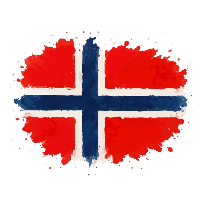 Blobs de drapeau de la Norvège