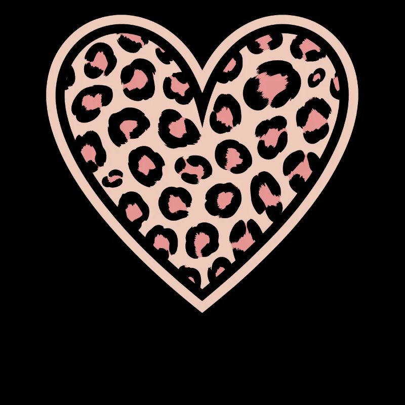 Leopard heart pattern