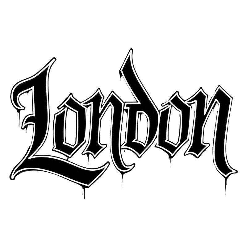 Conception typographique graphique de Londres