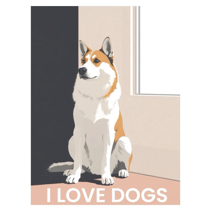 Illustration de chien mignon avec texte