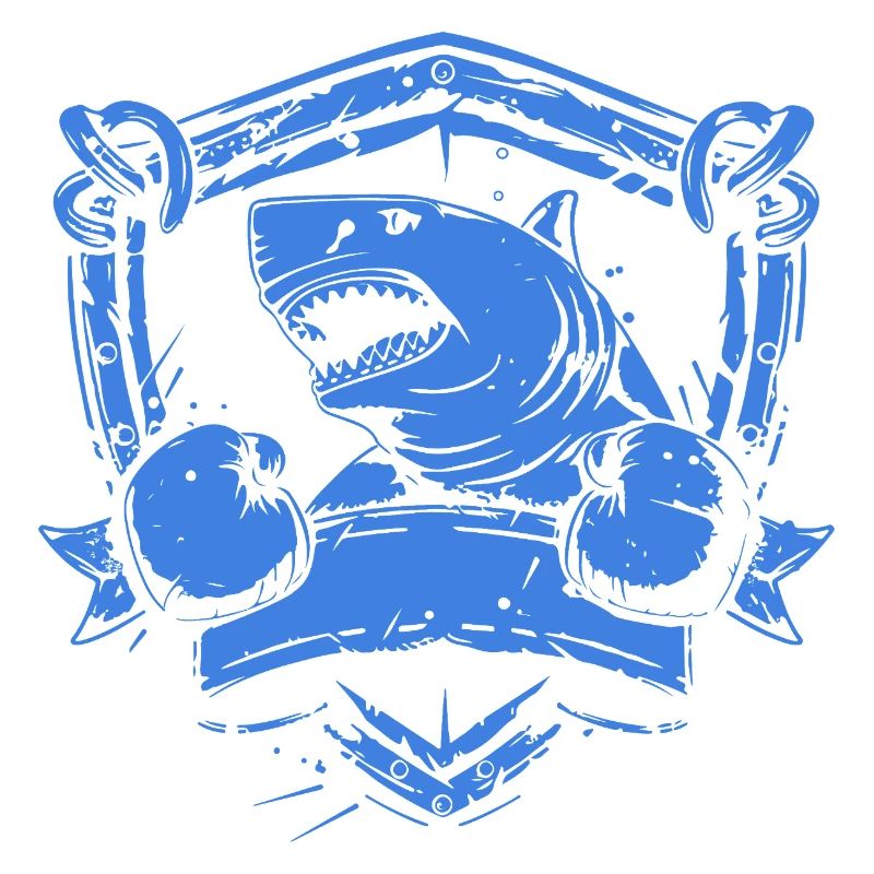 Requin avec des gants de boxe