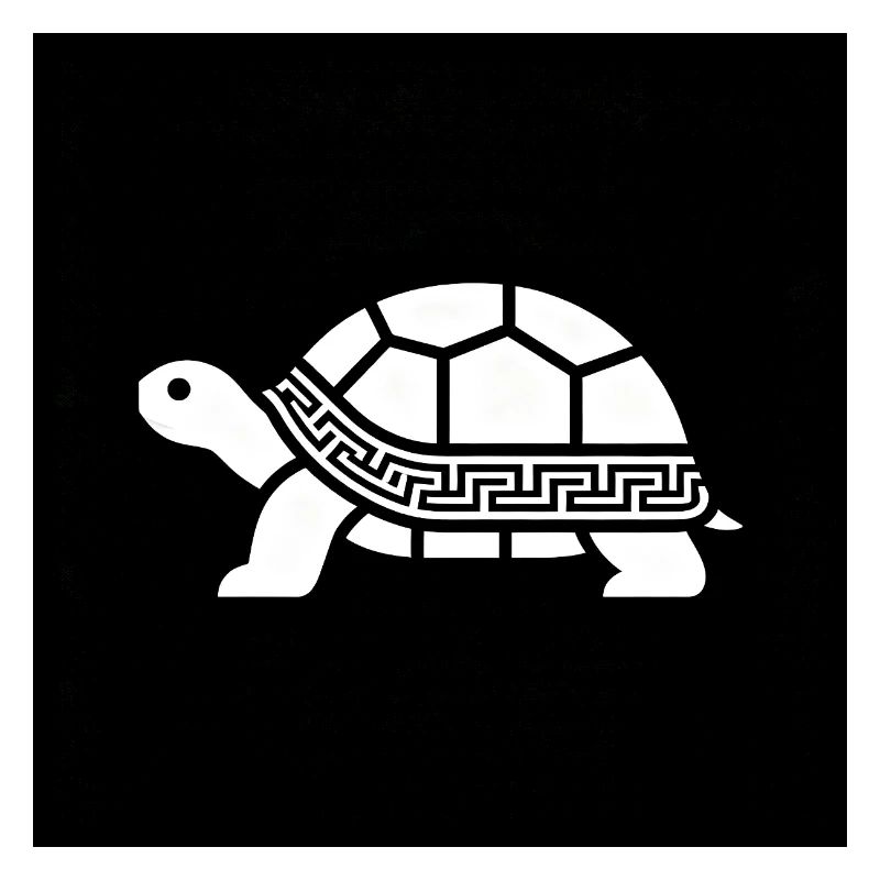 Geometric turtle with pattern