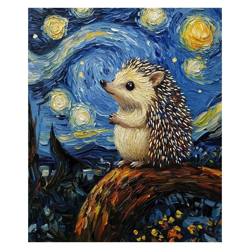  Igel Van Gogh Style Starry Night
