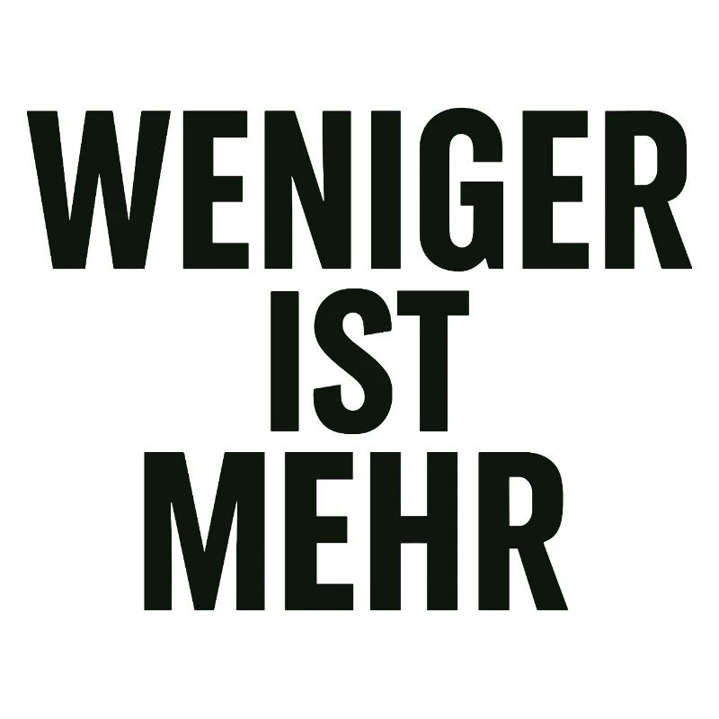 Moins c’est plus de conception typographique