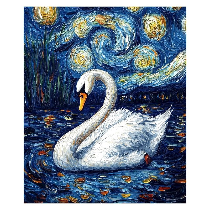 Schwan Vogel Van Gogh Style