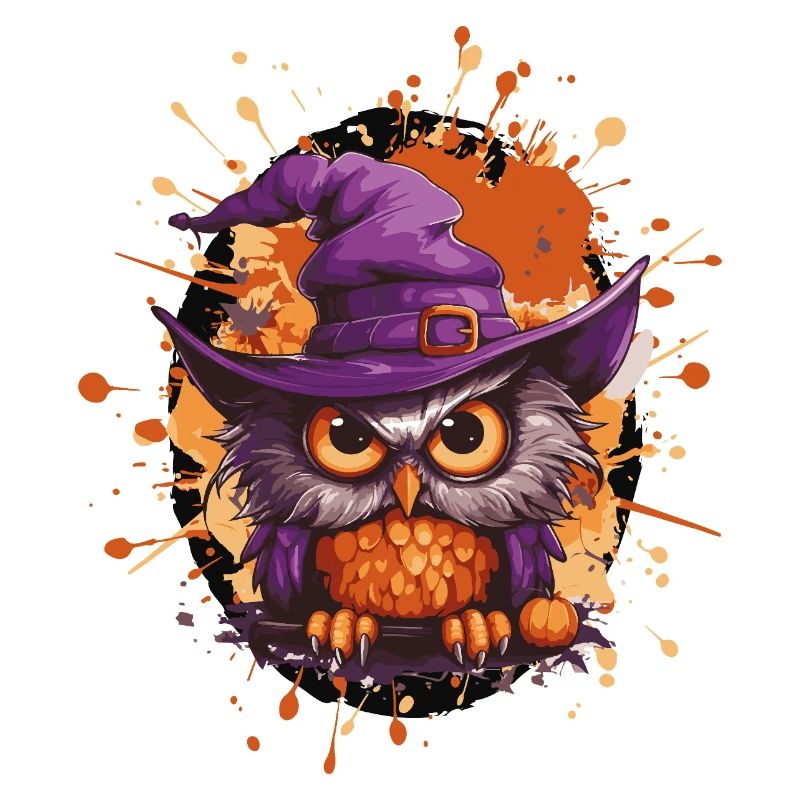 Owl Magic with Witch Hat