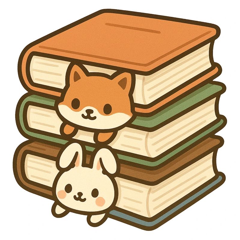 Kawaii Book Stack Duo