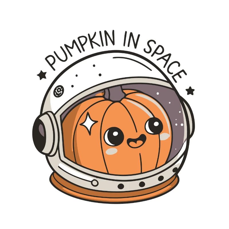 Citrouille Astronaute Dans L'Espace