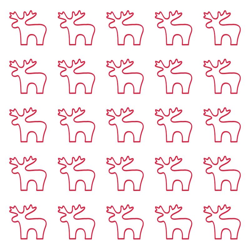 Red Reindeer Silhouette Pattern
