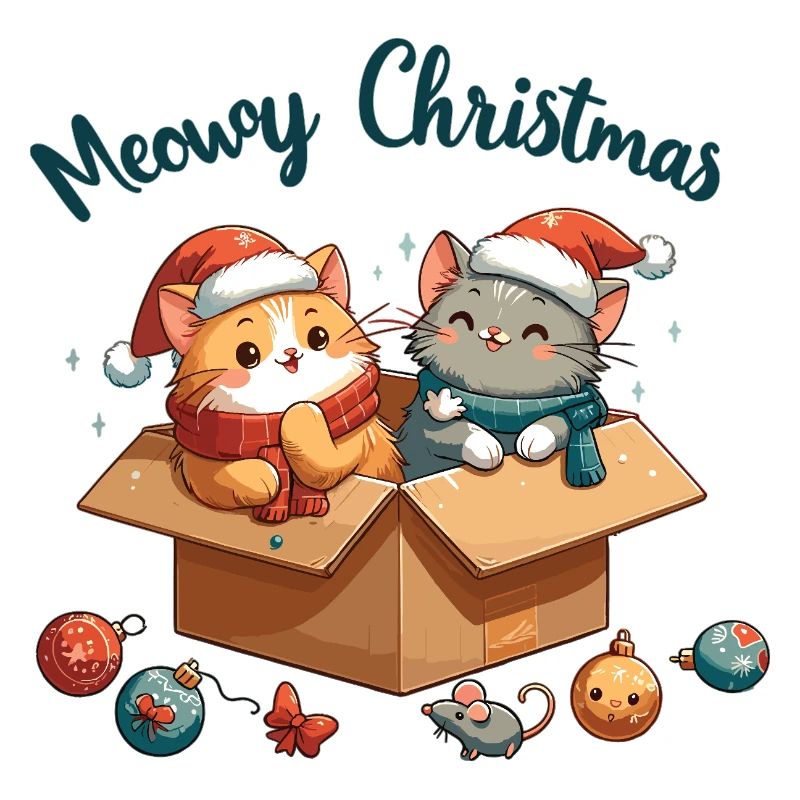 Noël mignons et mignons chats de Noël